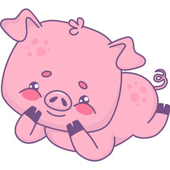 Funny pig   resting