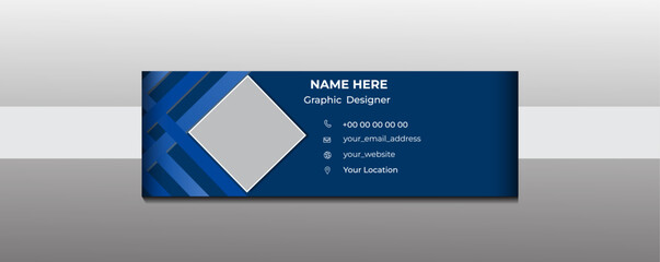 Fototapeta premium Modern Email Signature Color Tamplate Design