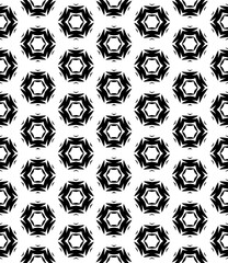 Black and white seamless abstract pattern. Background and backdrop. Grayscale ornamental design.