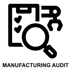inspection, audit, monitoring, control, checklist, checking, manufacturing expanded outline style icon for web mobile app presentation printing