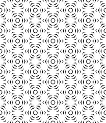 Black and white seamless abstract pattern. Background and backdrop. Grayscale ornamental design.