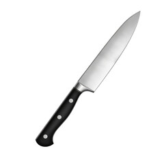 Chef's kitchen knife isolated on transparent background