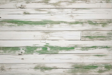 White and green wood wall wooden plank board texture background with grains and structures and scratched