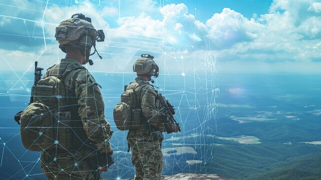 digital interoperability on the battlefield, showcasing lean services architecture and software integration for enhanced operational efficiency and communication.