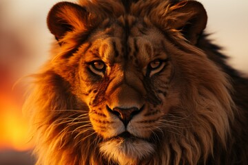 Naklejka premium the urgency and determination of animals fleeing wildfires.Animals escape from a fire in the jungle