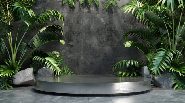 Modern Display Podium in Jungle Setting