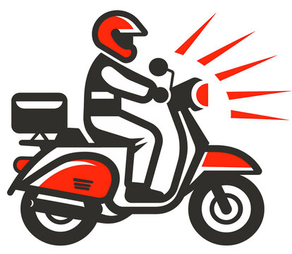 Food delivery service logo transparent