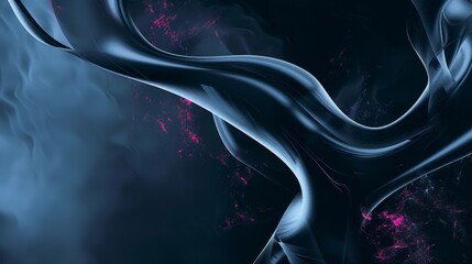 Abstract Silk Waves on Dark Background