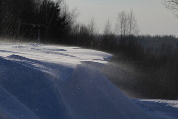 February blizzard on the road