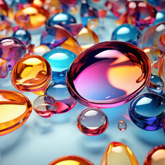 colorful glass 3d object abstract wallpaper background