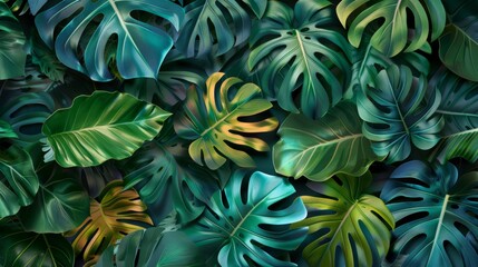 Tropical Leaf Pattern Background