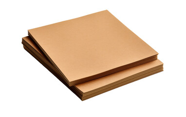 A stack of brown paper sheets neatly arranged on top of each other