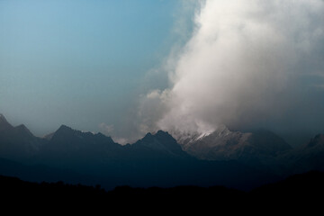 kanchenjunga mountain which is one of the worlds highest mountain.