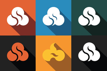 Smoke icon vector set. Steam symbol illustration design