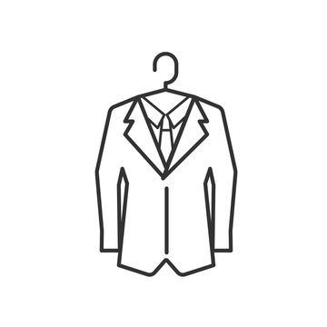 suit jacket on hanger outline clip art preview