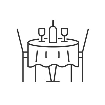 table setting with wine bottle and glasses clip art preview