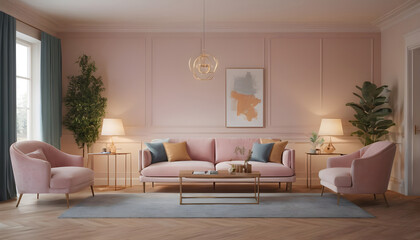 Farmhouse interior design of modern home living room 3