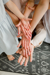 group of people holding hands