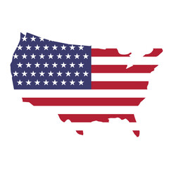 illusration country flag of USA