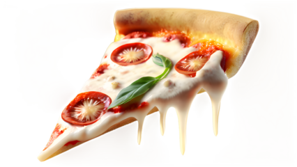 3d slice of pizza with mushrooms, pizza delivery, isolated illustration, 3d rendering