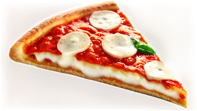 3d slice of pizza with mushrooms, pizza delivery, isolated illustration, 3d rendering
