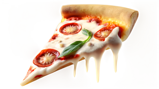 3d slice of pizza with mushrooms, pizza delivery, isolated illustration, 3d rendering