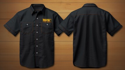 folded brown shirt on a brown background, mock up shirt