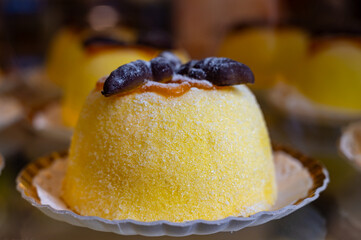 Polenta e Osei di Bergamo Alta most renowned sweet specialty of Bergamo’s cuisine, made from sponge cake, chocolate, butter, hazelnut creams and rum
