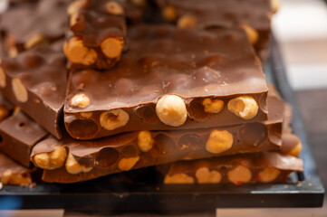 Milk chocolate with hazelnuts