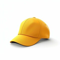 Fototapeta premium Yellow Cap isolated on white background