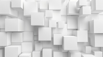 white cubes from above ,abstract background .3d illustration
