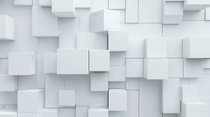 white cubes from above ,abstract background .3d illustration