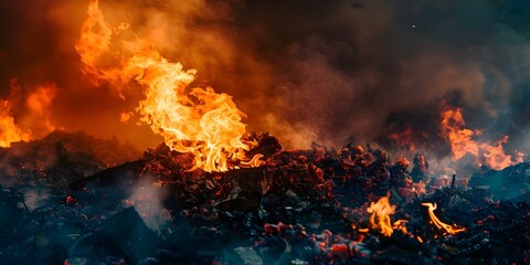 Reducing Pollution by Properly Managing Household Waste: Exploring Alternatives to Incineration and its Harmful Effects. Concept Waste Management, Pollution Reduction, Household Waste