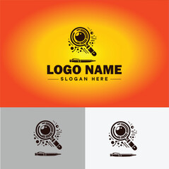 Magnifying Glass Search Zoom Find logo icon vector for business brand app icon people finder infinity searching logo template