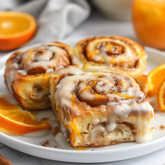 Obraz na płótnie Canvas Orange Cinnamon Rolls