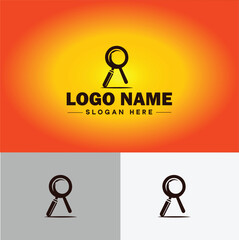 Magnifying Glass Search Zoom Find logo icon vector for business brand app icon people finder infinity searching logo template