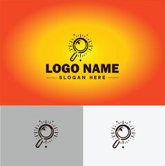 Fototapeta premium Magnifying Glass Search Zoom Find logo icon vector for business brand app icon people finder infinity searching logo template