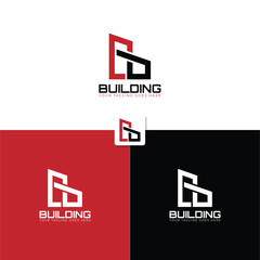 Logo design for buildings, houses or architecture in a minimalist line style