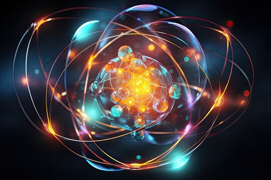 abstract science structure atomic macro background