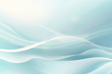 Elegant Sky Blue Abstract Background with Curved Lines