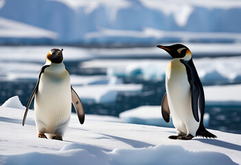 Fototapeta premium Penguins on an iceberg