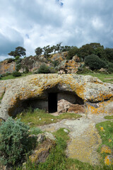 Hypogeic Necropolis of Sant' Andrea Priu. 3500 year old Neolithic necropolis Domus de Janas of...