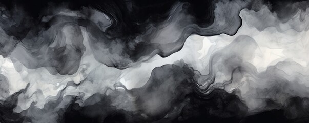 Black abstract watercolor stain background pattern