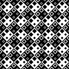 Abstract geometrical diagonal square pattern background design - black and white repeating vector illustration