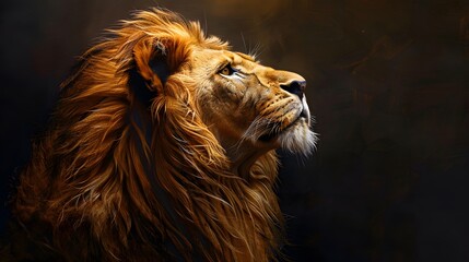 Naklejka premium painted lion