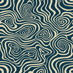 Obraz premium A seamless pattern of an abstract maze in turquoi