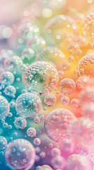 Minimal gradient in bubbles, pastel colors abstract background