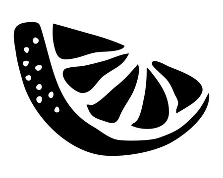 recommend clip art: Orange slice drawing hand painted with ink brush. Png clipart isolated on transparent background