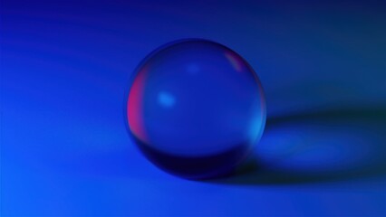 Abstract blue sphere. Computer generated 3d render
