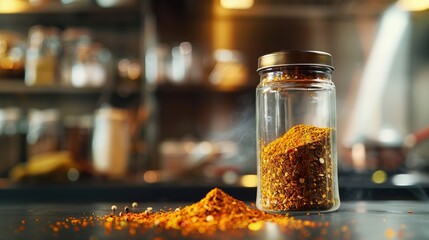 jar of spices.